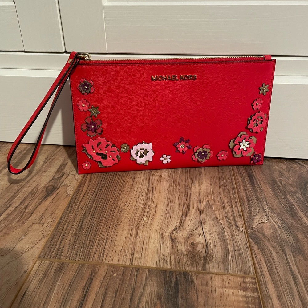 Michael Kors Red Wristlet